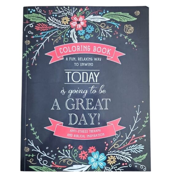 Inspirational Christian Coloring Book 75+ Pages Adult Stress Relief Holiday Gift - Picture 9 of 15